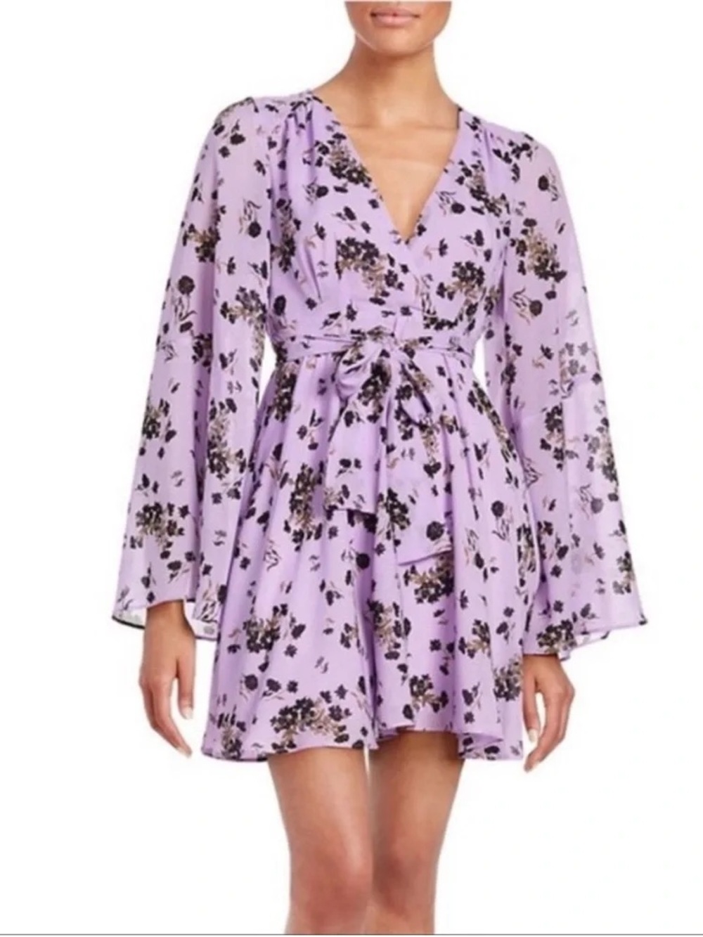 Free People Lilou Wisteria Wrap Dress